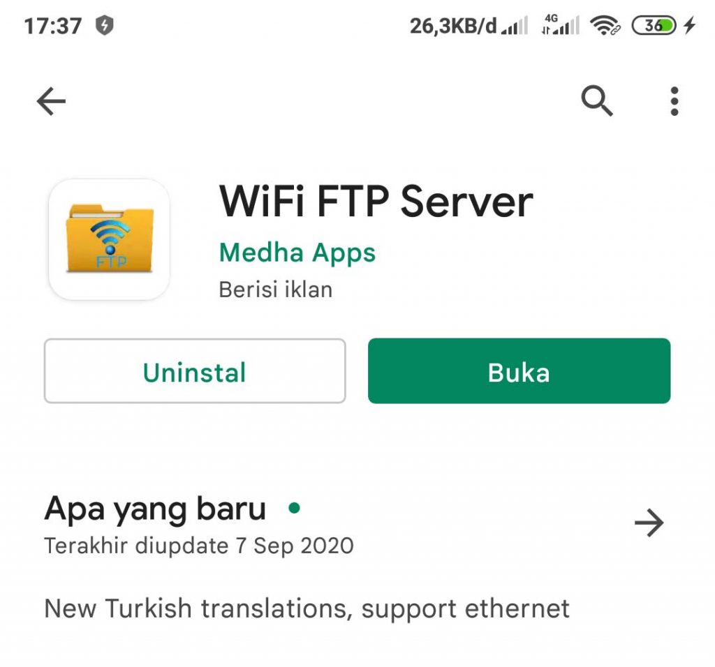 Cara Transfer File dari Android ke Laptop Menggunakan FTP