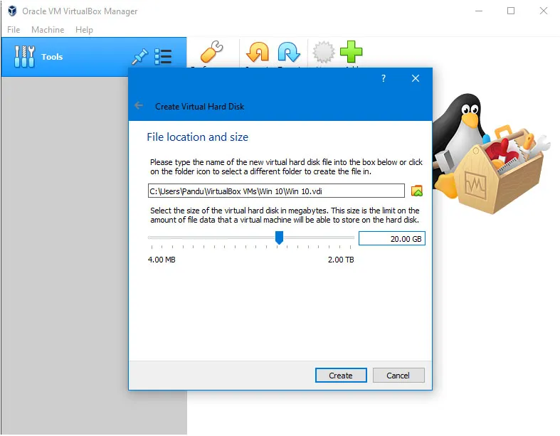 Cara Install Windows 10 di VirtualBox