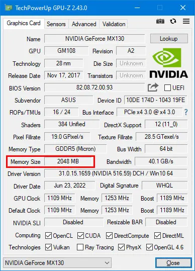 2 Cara Mengetahui Jumlah VRAM GPU di Laptop