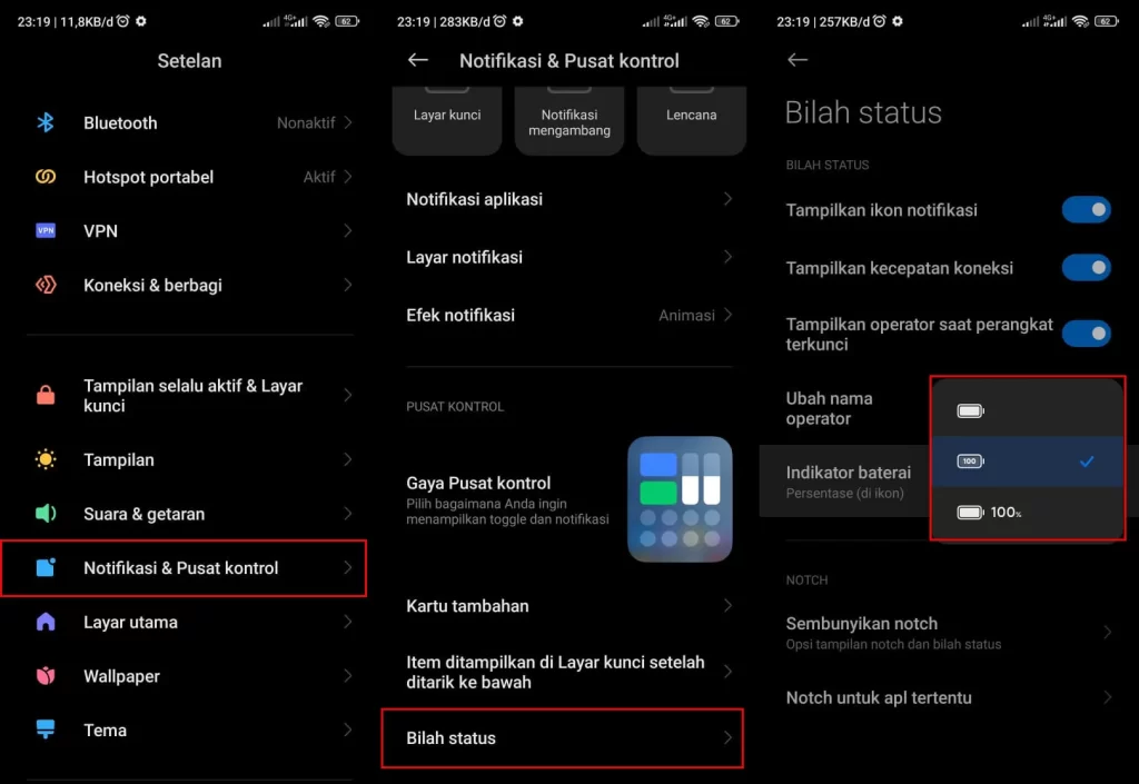 Cara Mengubah Tampilan Indikator Baterai di Xiaomi